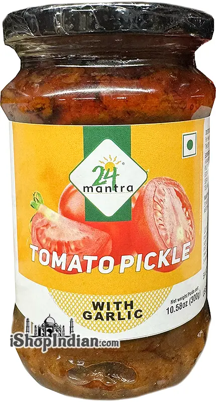 24 Mantra Tomato Pickle with Garlic (10.58 oz bottle)