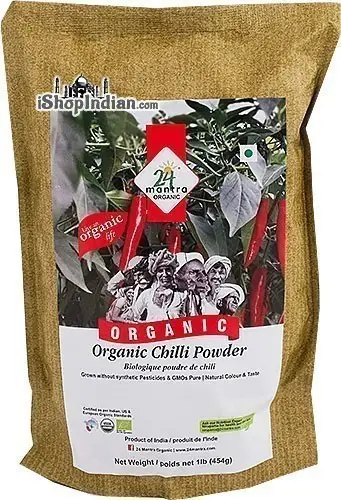 24 Mantra Organic Chili Powder - 1 lb (1 lb bag)