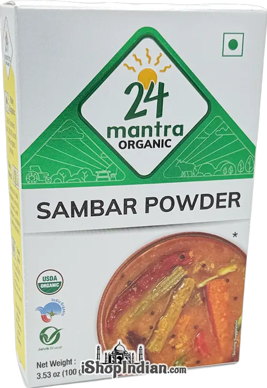 24 Mantra Organic Sambar Powder (3.5 oz pouch)