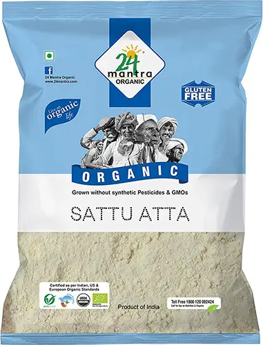 24 Mantra Organic Sattu Flour (Roasted Gram Flour) (2 lb bag)