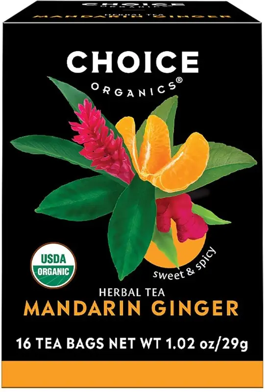 Choice Organics Mandarin Ginger Herbal Tea - 16 Tea Bags (16 tea bags)