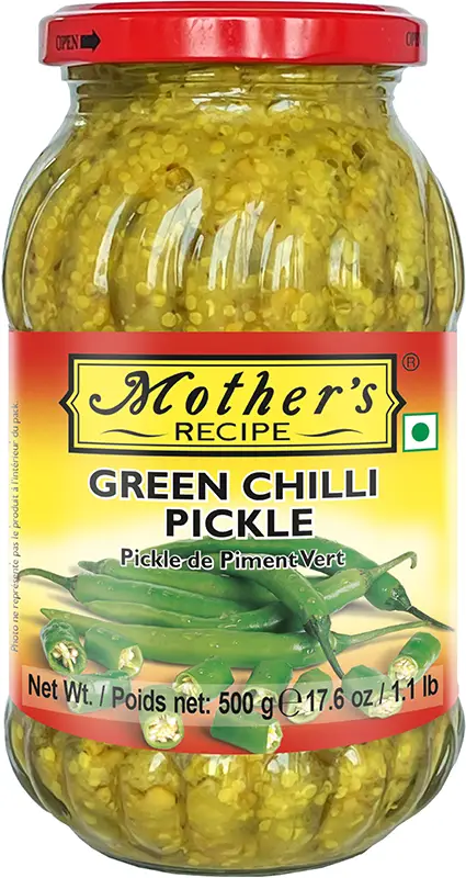 Mother's Recipe Green Chili Pickle (17.64 oz jar)