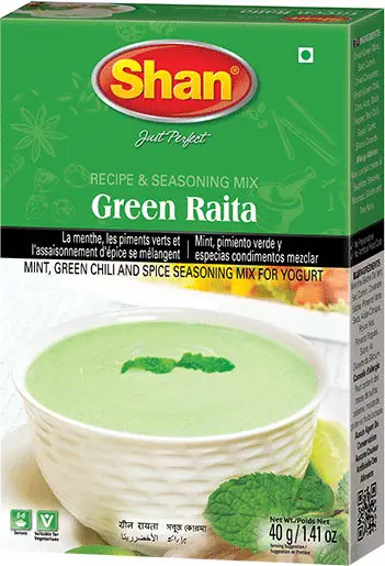 Shan Green Raita - Yogurt Seasoning Mix (40 gm box)