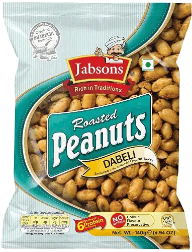 Jabsons Roasted Peanuts - Dabeli (140 gm pack)