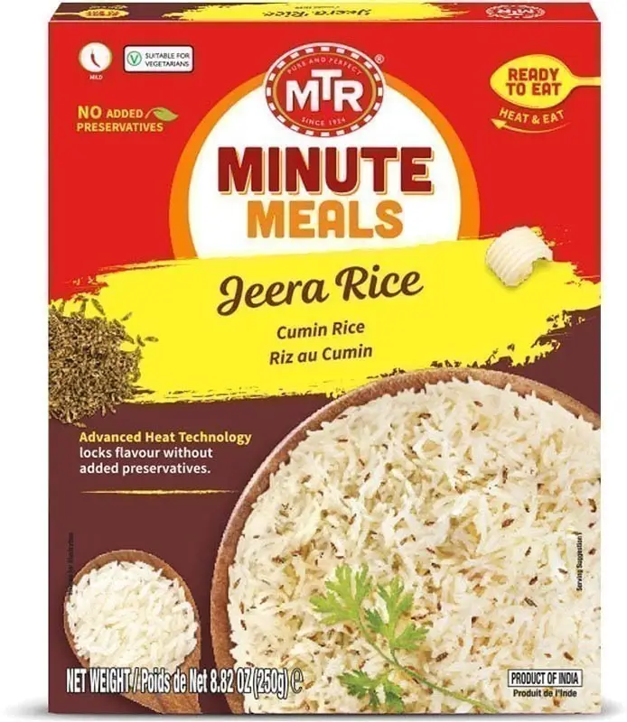 MTR Jeera (Cumin) Rice (Ready-to-Eat) (8.9 oz box)