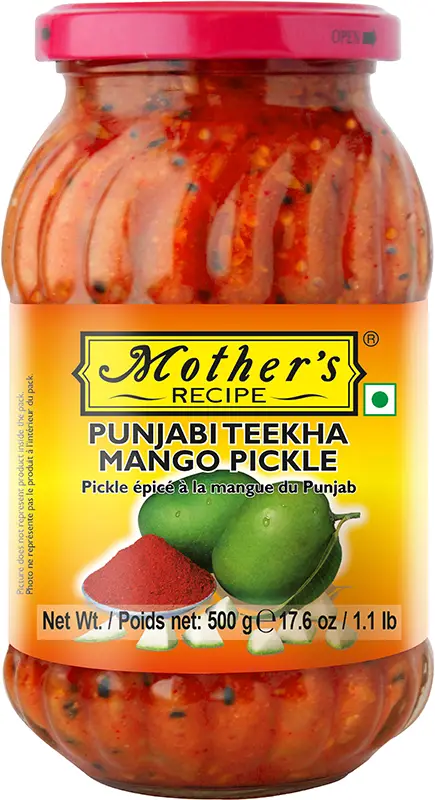 Mother's Recipe Punjabi Teekha Mango Pickle (17.64 oz jar)