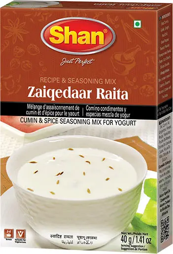 Shan Zaiqedaar Raita - Yogurt Seasoning Mix (40 gm box)