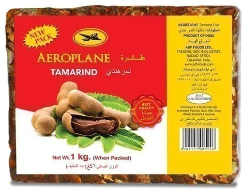 Aeroplane Brand Tamarind Slab (Imli) - 1 kg - BOX of 10 (10x 1 kg)