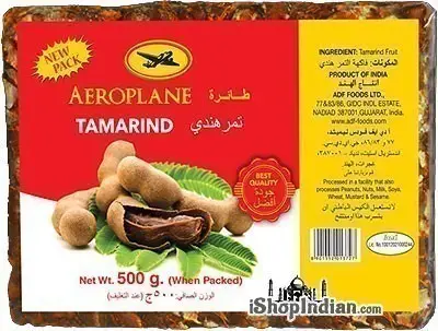 Aeroplane Brand Tamarind Slab (Imli) - 500 gms - BOX OF 20 (20x500 gm)