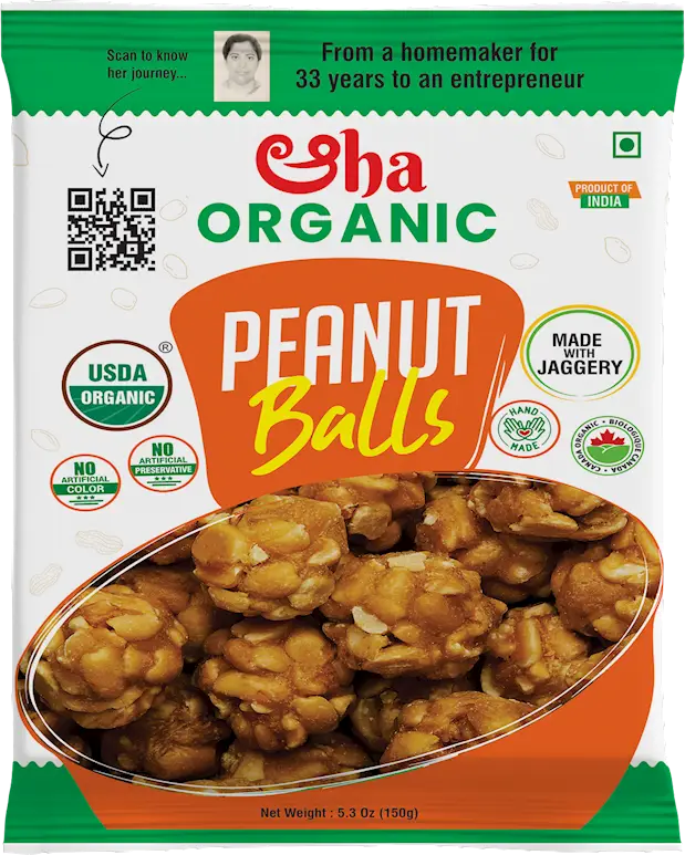 Aha Organic Peanut Balls (Organic Ready to Eat, Ready to Cook & Snacks)