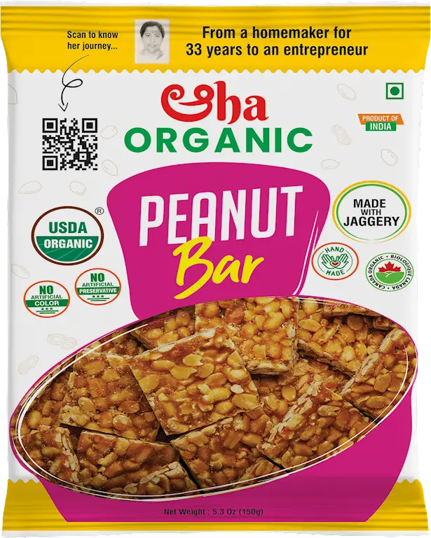 Aha Organic Peanut Bar (Organic Ready to Eat, Ready to Cook & Snacks)