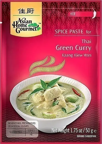 Asian Home Gourmet Thai Green Curry Spice Paste - Hot (50 gm pack)