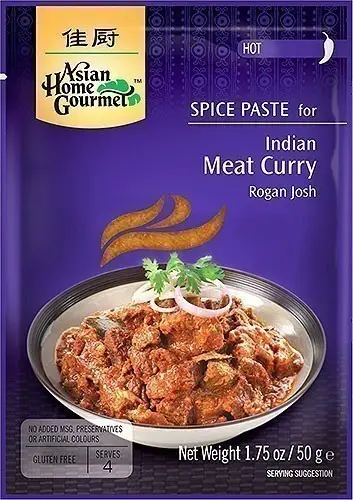 Asian Home Gourmet Meat Curry (Rogan Josh) Spice Paste - Hot (50 gm pack)