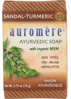Auromere Ayurvedic Soap - Sandal Turmeric (2.75 oz box)
