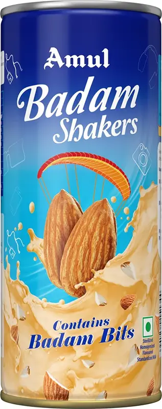 Amul Badam (Almond) Shakers (8 oz can)