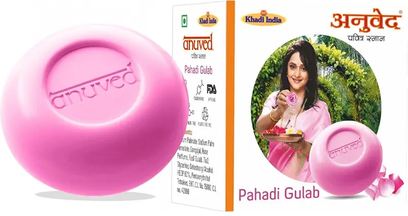 Anuved Pahadi Gulab (Rose) Soap (Soaps & Body Scrubs)