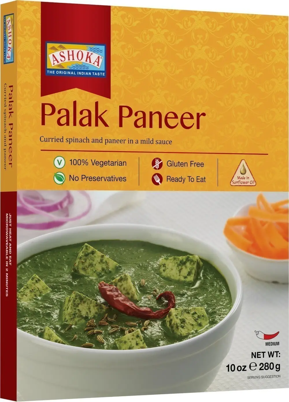 Ashoka Palak Paneer (Ready-to-Eat) (10 oz box)