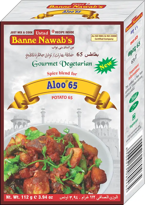 Ustad Banne Nawab's Aloo 65 Spice Mix (112 gm box)