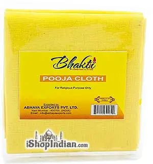 Bhakti Pooja Cloth - Yellow (1 cloth)