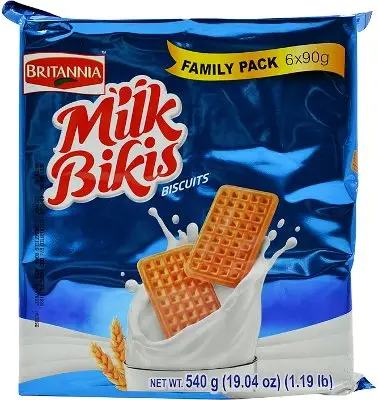 Britannia Milk Bikis Biscuits - Pack of 6 - Family Pack (540 gms pack)