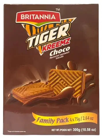 Britannia Tiger Kreemz - Choco Cream - Family Pack (Cookies, Biscuits & Wafers)