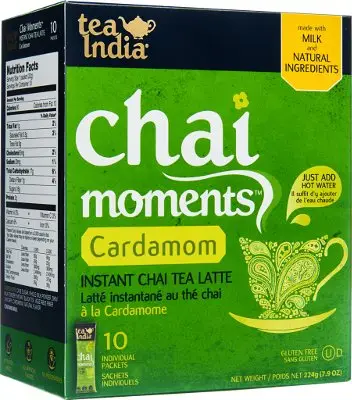 Tea India Chai Moments - Instant Cardamom Tea (10 sachets box)