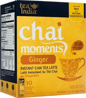 Tea India Chai Moments - Instant Ginger Tea (10 sachets box)