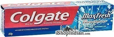 Colgate MaxFresh Toothpaste with Cooling Crystals - Peppermint Ice (150 gm box)