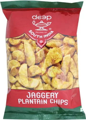 Deep South India Jaggery Plantain Chips (7 oz bag)