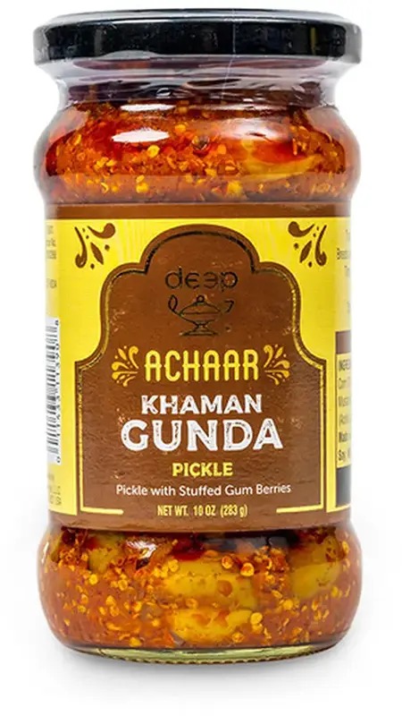 Deep Khaman Gunda (Stuffed Berry) Pickle (10 oz bottle)