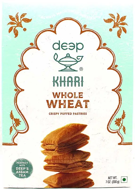 Deep Khari Biscuits (Puff Pastry) - Whole Wheat (7 oz box)