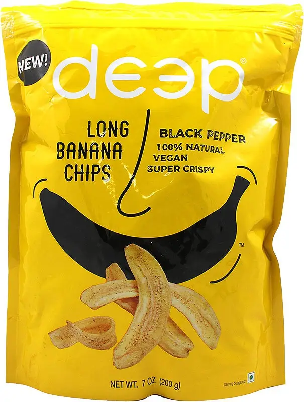 Deep Long Banana Chips - Black Pepper (7 oz bag)