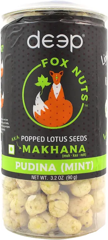 Deep Fox Nuts (Popped Lotus Seeds - Makhana) - Pudina (Mint) (Deep Brand Snacks)