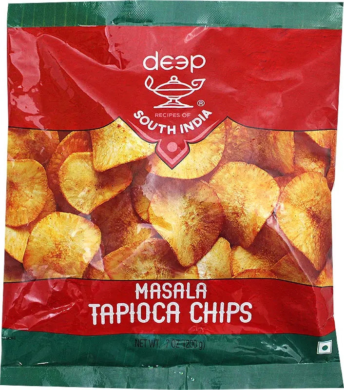 Deep South India Tapioca Chips (Masala) (7 oz bag)