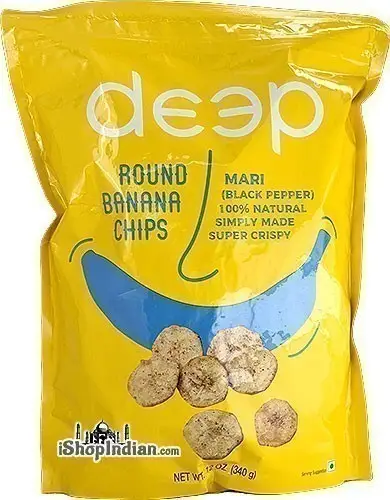 Deep Round Banana Chips - Mari (Black Pepper) (12 oz bag)