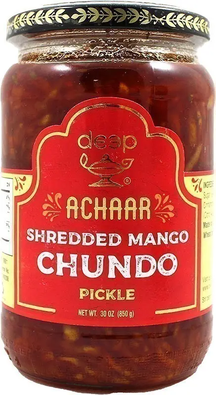 Deep Shredded Mango Pickle (Chundo) - 30 oz (30 oz bottle)