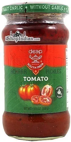 Deep South India Tomato Pickle without Garlic (300 gm bottle)