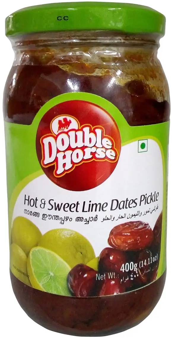Double Horse Hot & Sweet Lime Dates Pickle (14.11 oz Jar)