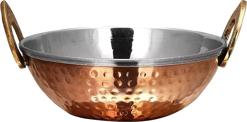 Copper Bottom Kadai - Serving Bowl (extra fancy) - 7