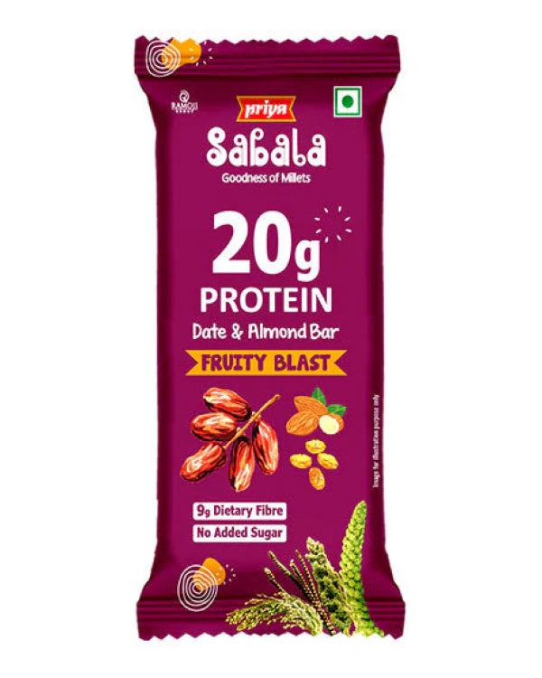Priya Sabala Date & Almond Bar - Fruity Blast (Cookies, Biscuits & Wafers)