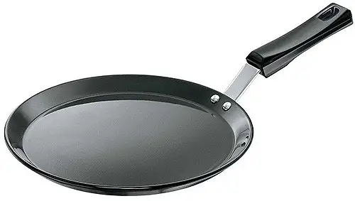 Futura Hard Anodised Flat Tava Griddle, 10-Inch, with Plastic Handle (AFT26P) (each)