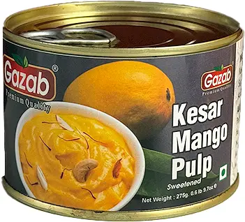 Gazab Kesar Mango Pulp - Single Serve Can (275 gms) (Beverages)