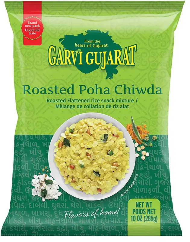Garvi Gujarat Roasted Poha Chiwda (10 oz bag)