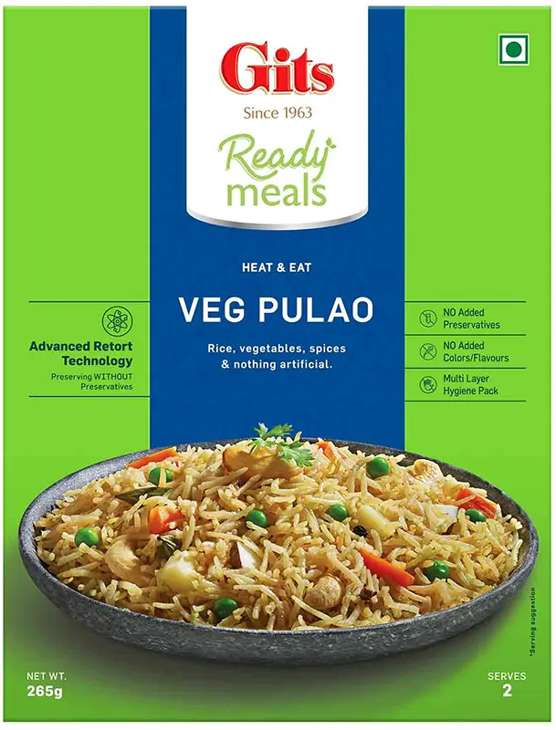Gits Veg Pulao (Ready-to-Eat) (11 oz. box)