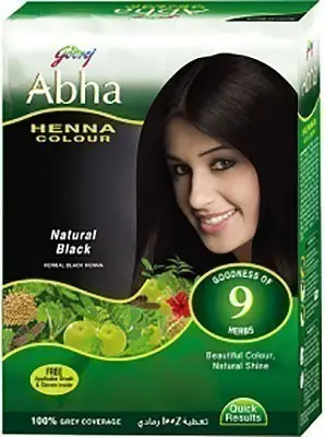 Godrej Abha Henna Color - Natural Black (60 gm box)