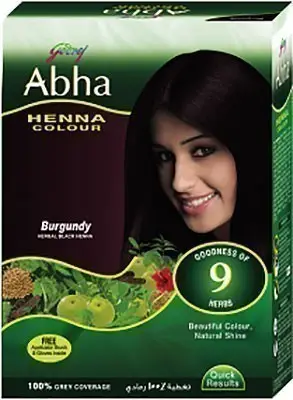 Godrej Abha Henna Color - Burgundy (60 gm box)