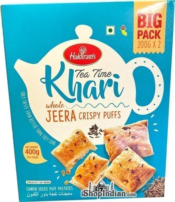 Haldiram's Tea Time Khari (Puff Pastry) Jeera / Cumin - 14 oz (14 oz box)