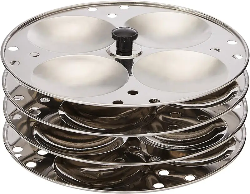 Stainless Steel 4 Tier Idli Stand (each)