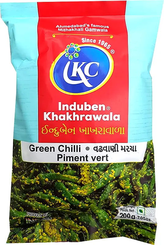 Induben Khakhrawala Green Chilli Pickle (Chili Pickles)