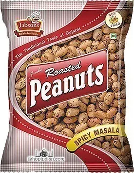 Jabsons Roasted Peanuts - Spicy Masala (4.94 oz bag)